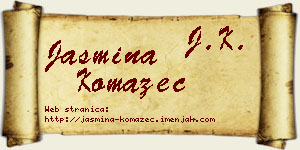 Jasmina Komazec vizit kartica
